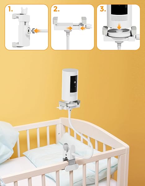 Supporto universale per telecamera per bambini ieGeek, supporto per bebè monitor per ieGeek Baby 1T/4/7S,HelloBaby/Blemil/jeeber/nooie Vtech/GHB/momcozy - 3