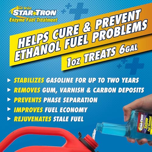 Image of Star Tron Enzyme Fuel Treatment - Gas, Stabilizes Old Gasoline | Rejuvenates and stabilizes old gasoline, helps prevent ethanol problems, cleans gum and varnish deposits