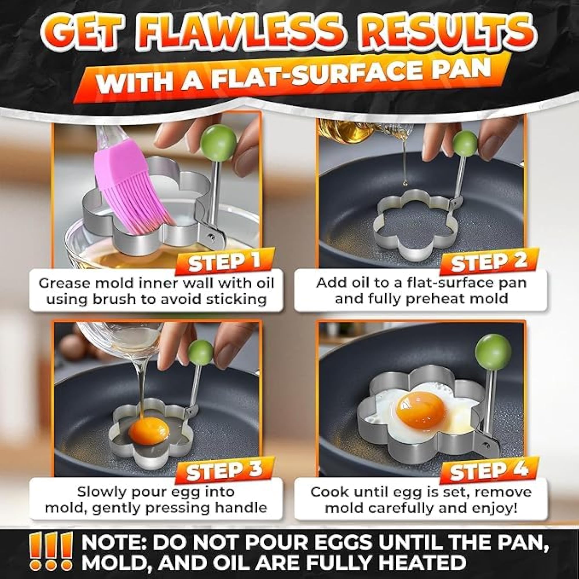 5Pcs Pancake Molds for Griddle