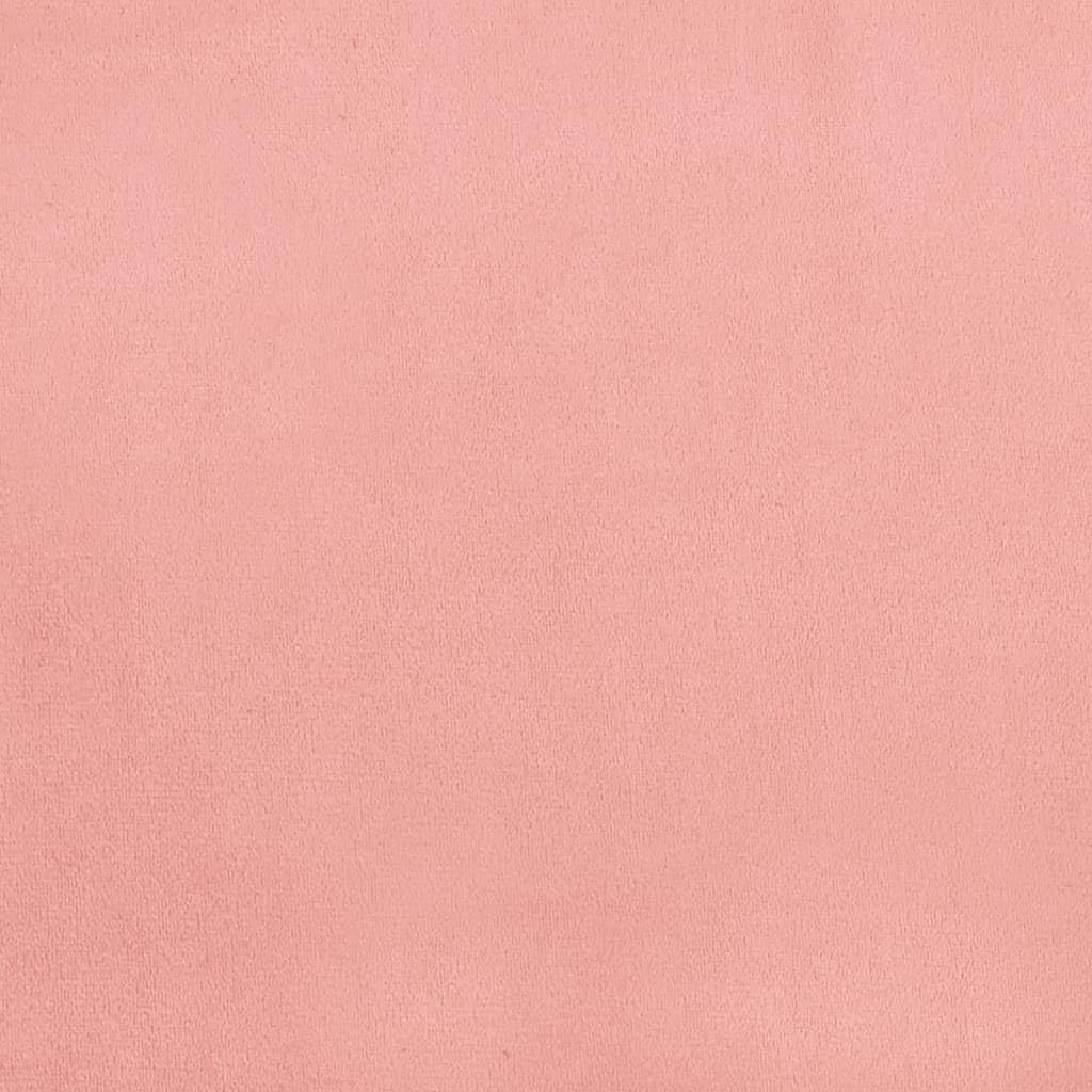 vidaXL Estructura de Cama con Somier, Somier de Matrimonio de Listones, Base de Cama Tapizada, Mueble para Dormitorio Hogar, Terciopelo Rosa 140x190 cm
