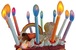 Angel Flames Birthday Cake Candles: Enchanting Lotus Flowers of Musical Melody