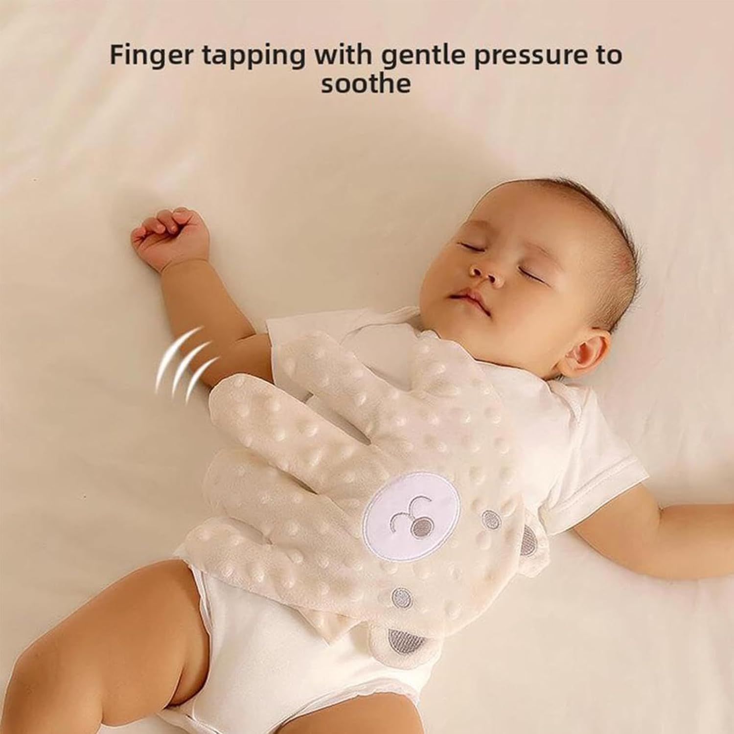 Baby Soothing Palm, Baby Patter for Sleep, Baby Startle Prevention Hand Glove, Electric Baby Hand Sleep Soothers Pillow, Red Bean Filling, Cute for Newborns, Baby Girl, Baby Boy (C)