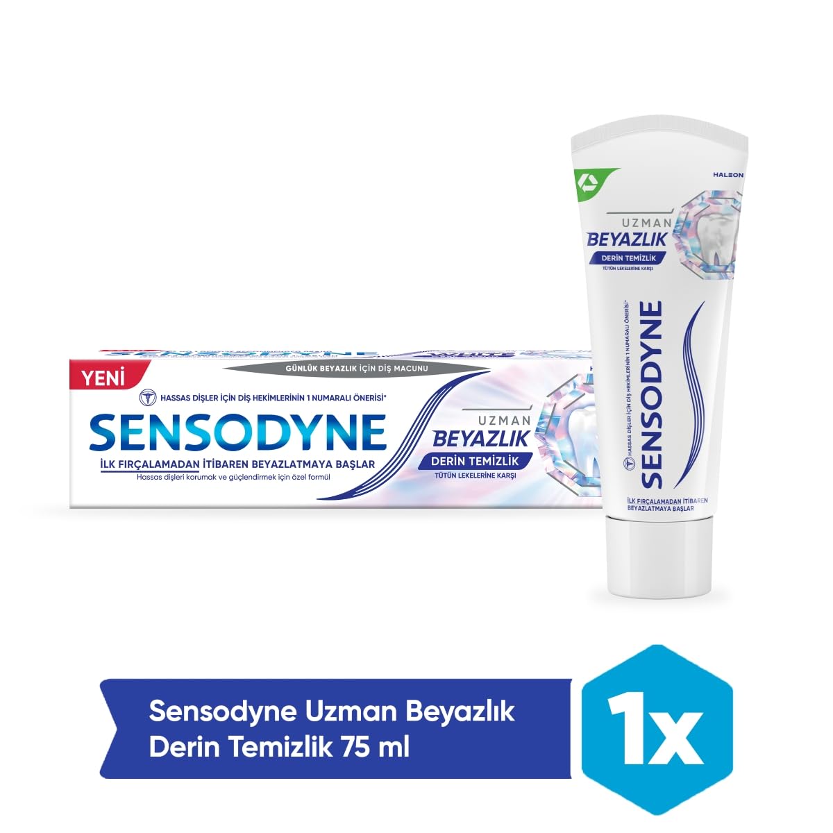 Sensodyne Tütün Lekelerine Karşı Uzman Beyazlık Derin Temizlik Diş Macunu 75 Mililitre