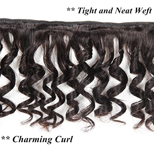 Yami 8A Brazilian Virgin Funmi Hair Human Hair Bundles Short Curly Hair Extensions 4 Pieces Spiral Curl Hair Bundles Brazilian Unprocessed Human Hair Extensions 50G/Pc Full Head Natural Black 200G #TOP6
