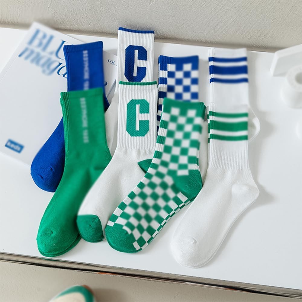 skarpetka Gekamde katoenen lange sokken 5 paar halfhoge sokken Sportlange basketbalsokken Unisex vloersokken Comfortabele hoge sokken Wygodne dopasowanie