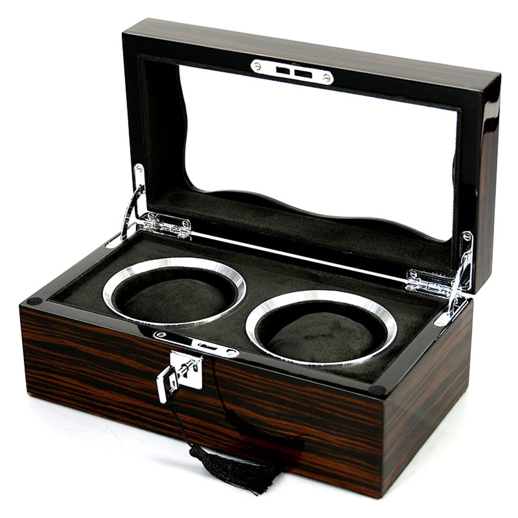 KSTUFF Ebenholz-Holz-Uhrenbox-Organizer für Herren, mechanische Uhren-Display-Box, Kissen-Sammlung, Aufbewahrungsbox Vision