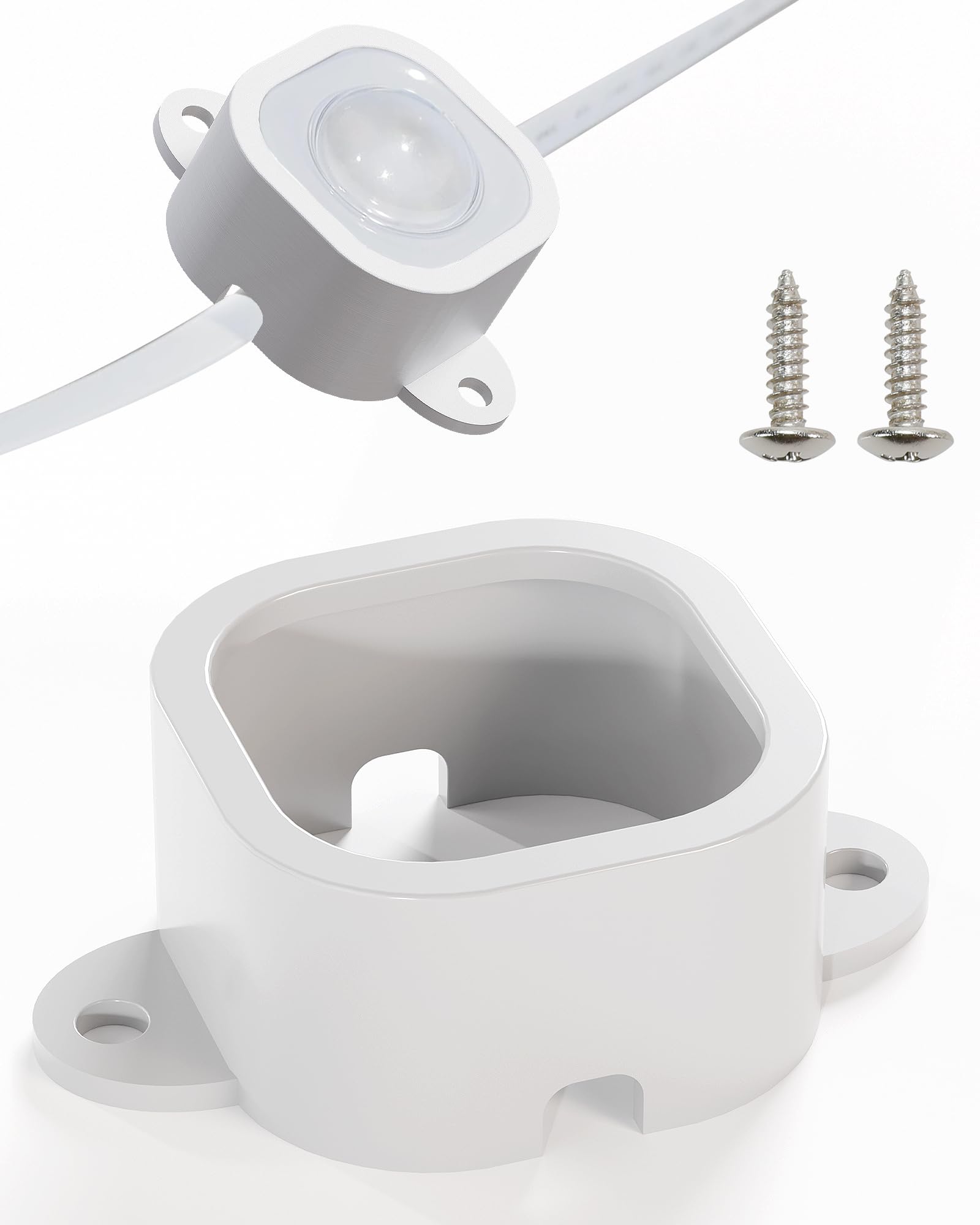 Outdoor Light Mounting Clips for Govee H706, 60 Pcs White, Replace 3M Glue
