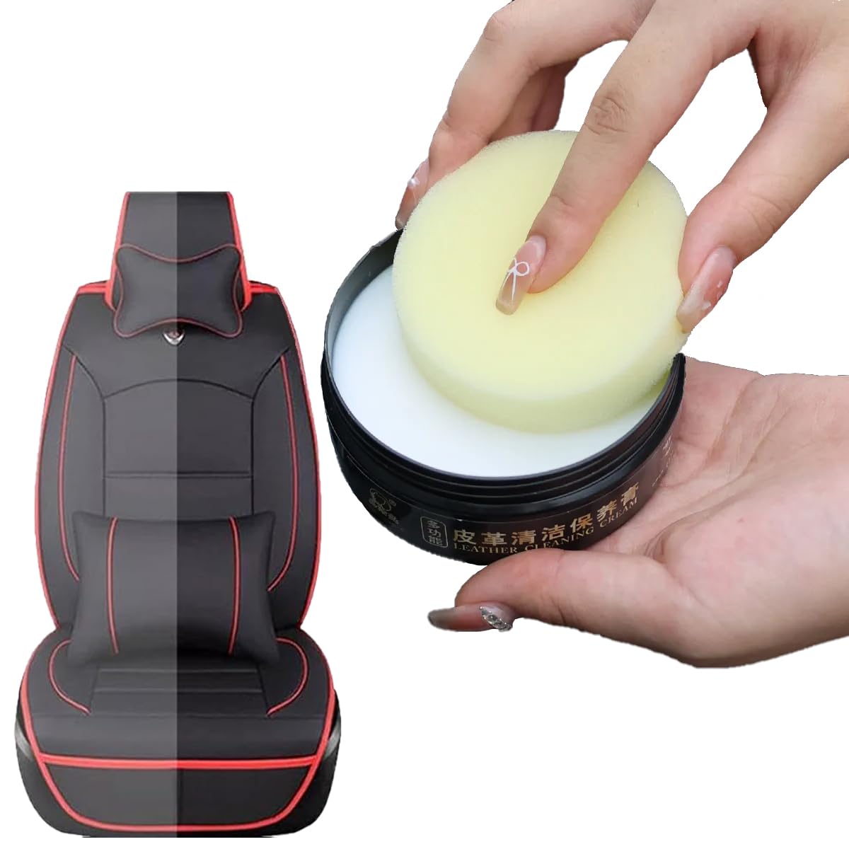 FLORISELL Leather Conditioner Cleaner-Waterproof-Beeswax-Oil-Natural Leather Treatment Care Couch Recliner Shoe Jacket Boot Coat Purse Bag Saddle Harness Polish Soft Nourishing Breathe Leather Wax Oil-image-6