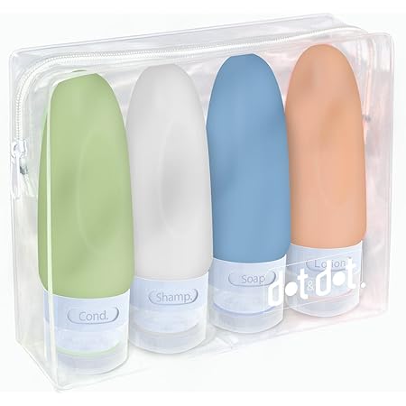 Leak Proof Travel Bottles - Travel Containers for Travel Size Toiletries with TSA Quart Bag