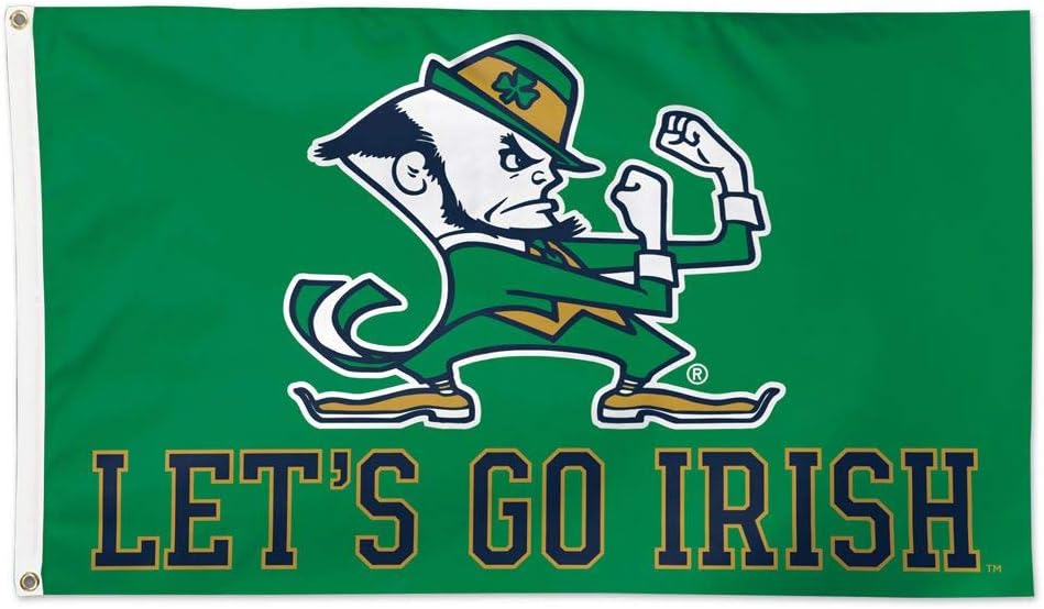 WinCraft Notre Dame Lets Go Irish Deluxe 3 x 5 Foot Flag