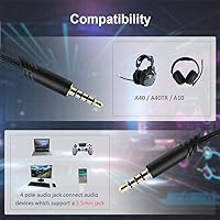 Vista 2 de QJYTH Cable A40 de repuesto compatible con auriculares Astro A40, cable de audio silencioso en línea A40 para auriculares Astro A10A40A40TR