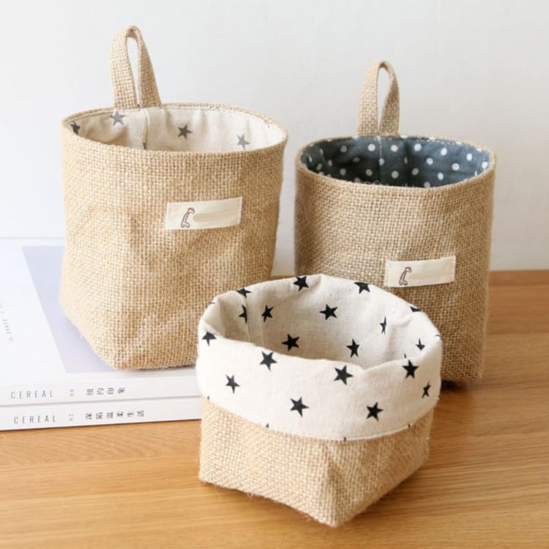 Panier de rangement mural en lin pour optimiser votre garde-robe - 3
