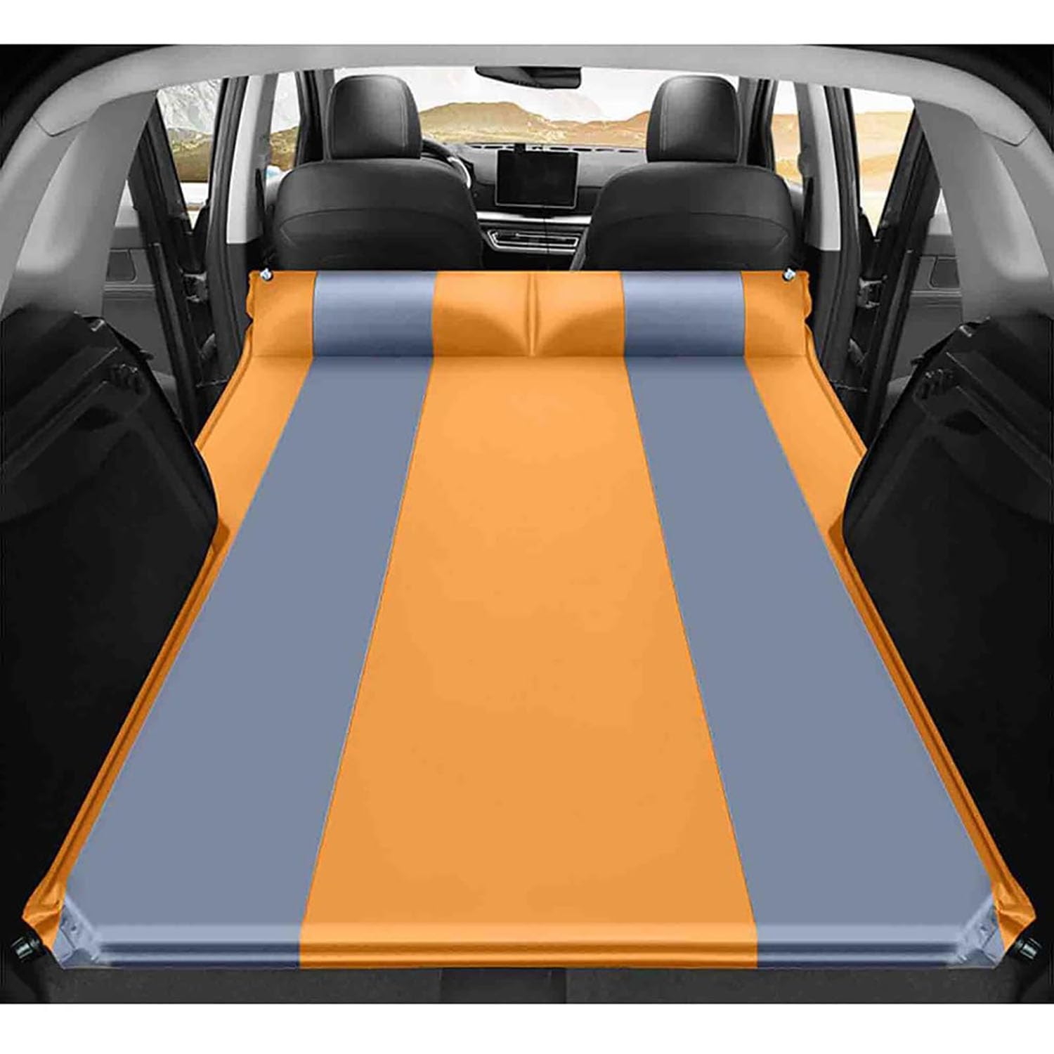 Materasso Gonfiabile per Auto per MG 3 5 6 7 SW G7 GS HS ZS,Materassino Floccata Portatile Pieghevole Letto Aria Multifunzionale Airbed,C-Orange