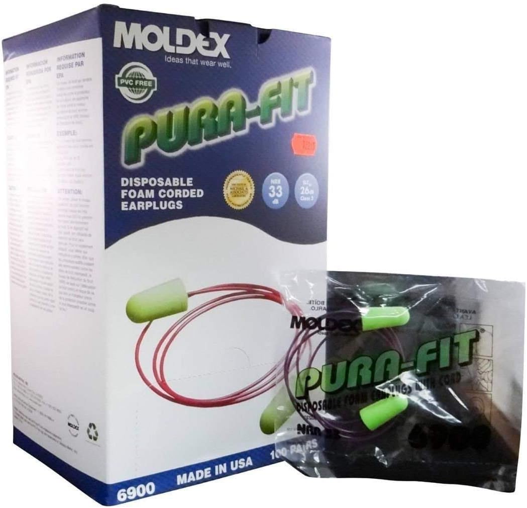 Moldex 6900 Pura-Fit Disposable Ear Plugs - Green MS92215 (2 Boxes)