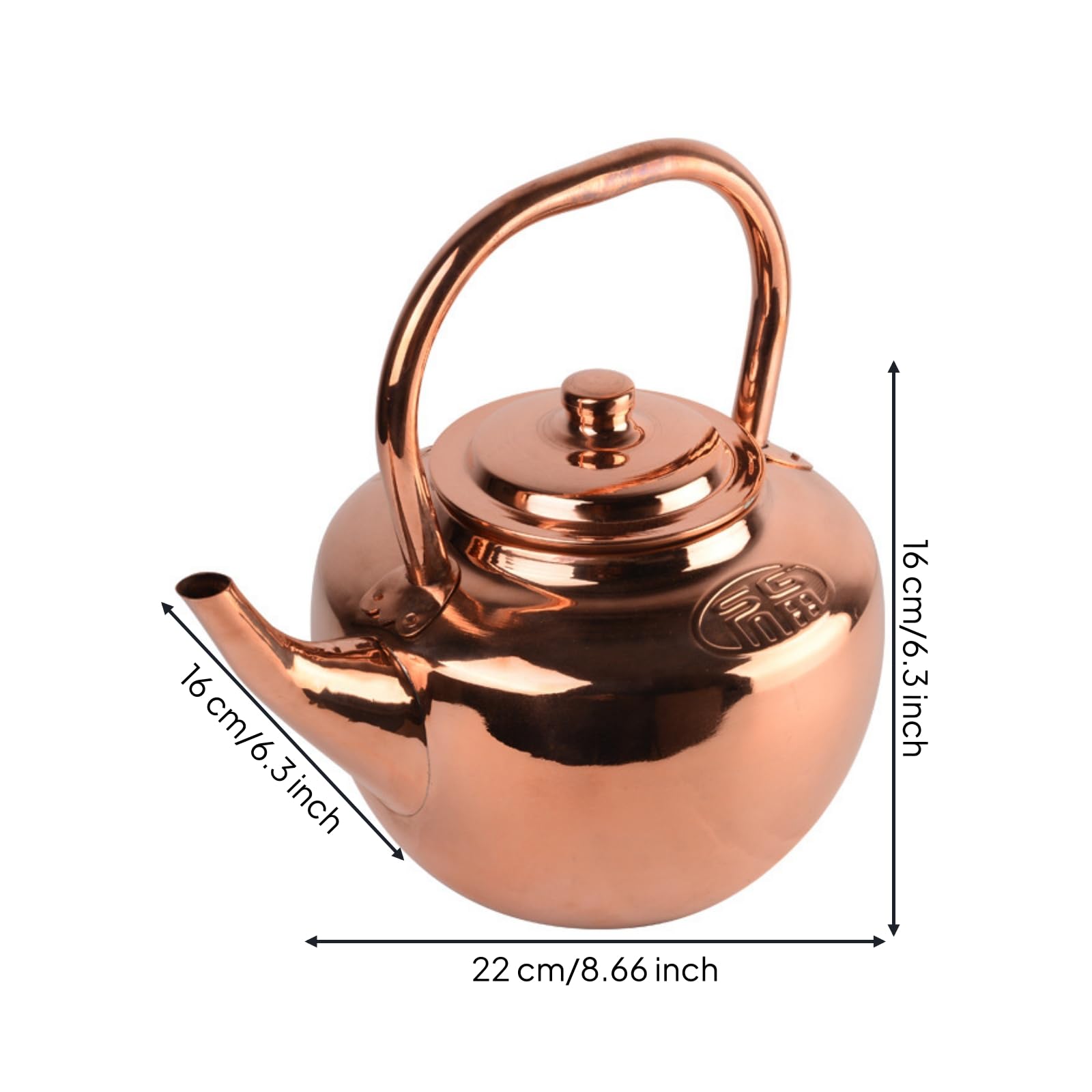 Tetera Metal Clásica Tetera con Tapa Brillante Menaje para Cocina, Array, color to 2, 5 Litros