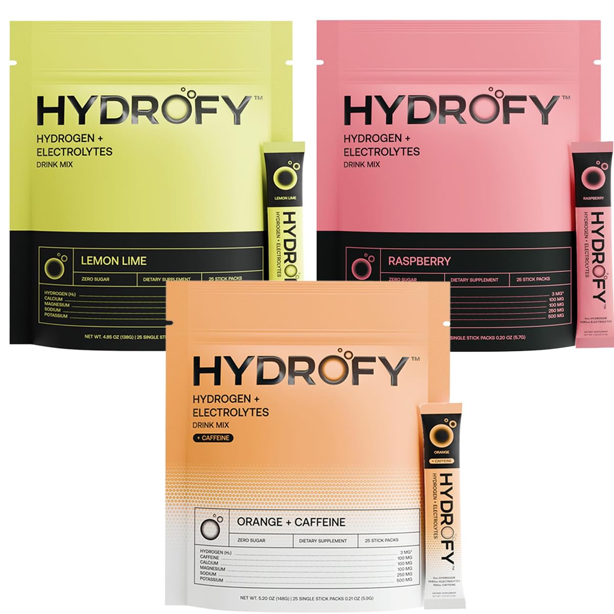 Amazon.com: Hydrogen + Electrolytes Drink Mix Raspberry, Orange +