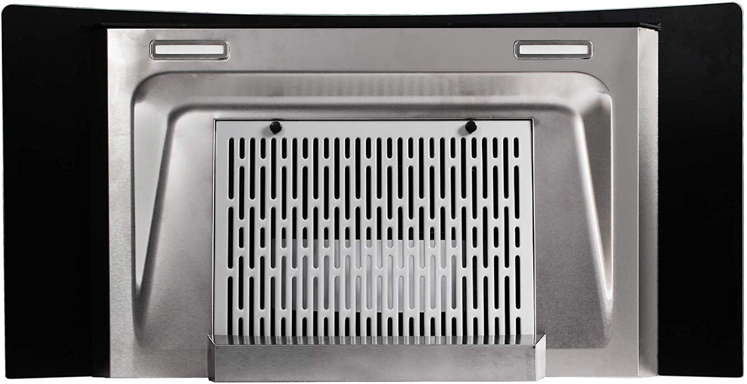 faber chimney hood crest hc sc bk 90