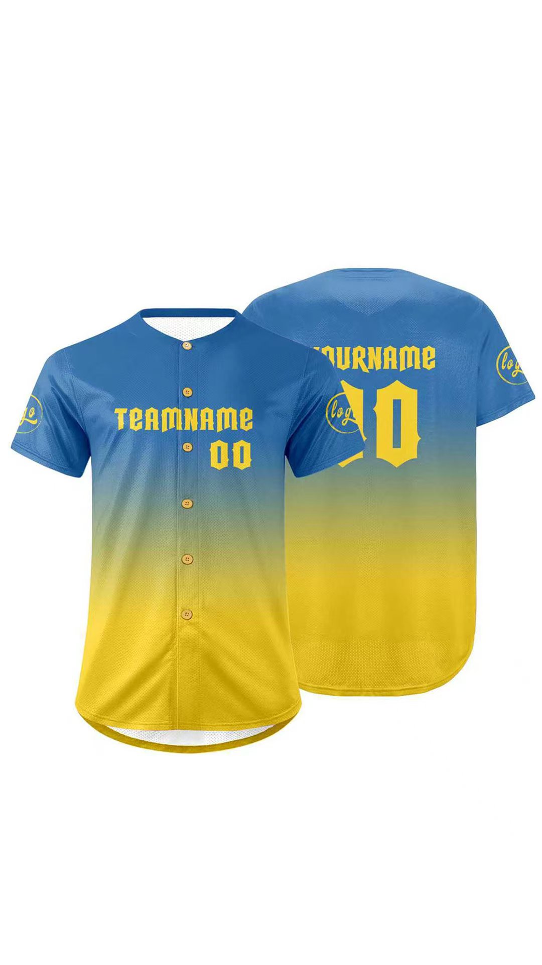 Camiseta personalizada de béisbol con uniforme de equipo degradado para hombres, mujeres, adultos y jóvenes miniatura 7