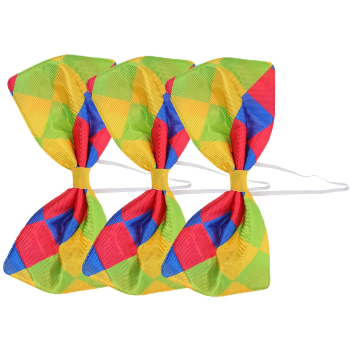 GALPADA Clown Bowknot Ties 3 Pack Jumbo Bow Tie for Costumes Party Accessories Washable Reusable