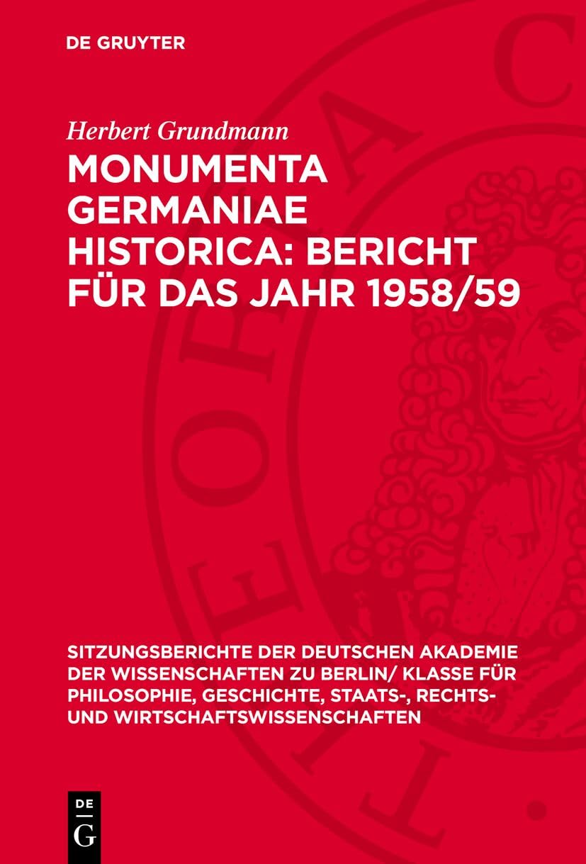 Monumenta Germaniae Historica 1958 1959 annales histoire médiévale Allemagne