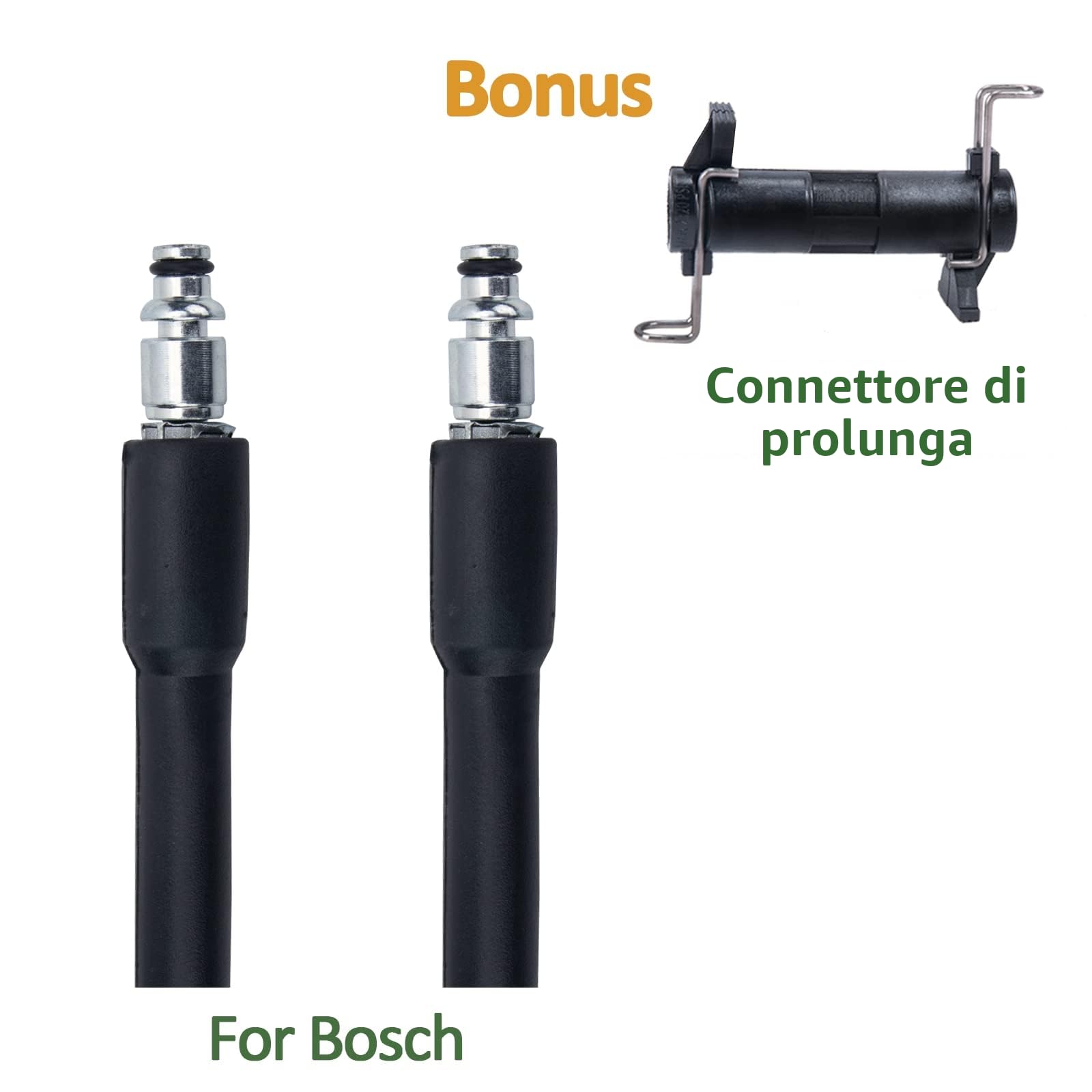 Tubo di ricambio per idropulitrice 10 m, compatibile con per Bosch, alcuni di per Black & Decker per Annovi Reverberi AR per Michelin per Stanley per Mac Allister idropulitrici ad alta pressione