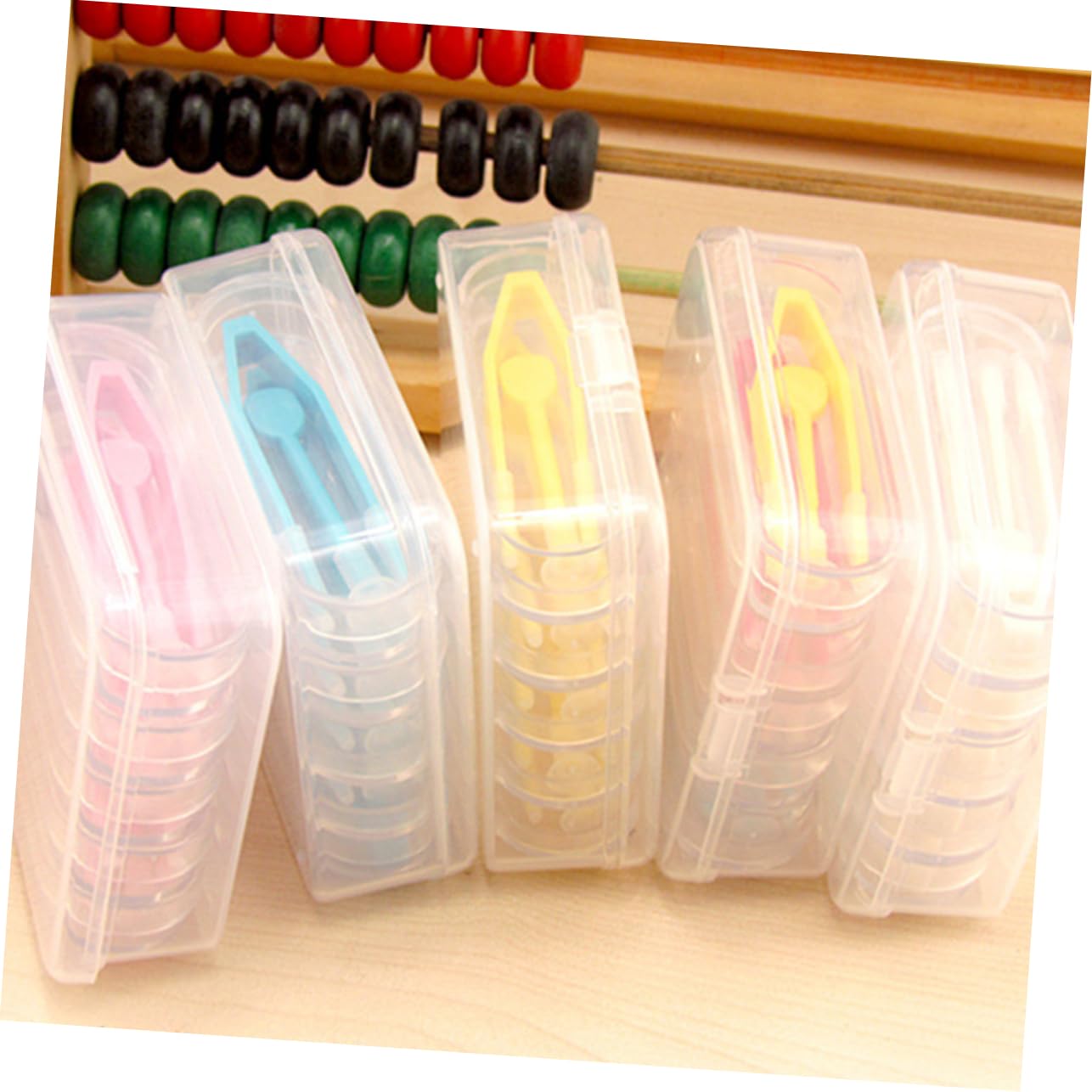 Beavorty 6 Scatole accessori per lenti bastoncino per lenti a contatto bastoncino leva lenti diffusore pinzette portatile sacche bag pinzetta per lenti inseritore di lenti rinfrescante clip