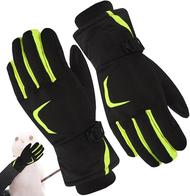Luvas de esqui de neve para clima frio, luvas de esqui à prova d'água luvas de snowboard com adesivo mágico - luvas térmicas de inverno para mulheres, homens Nanyaciv