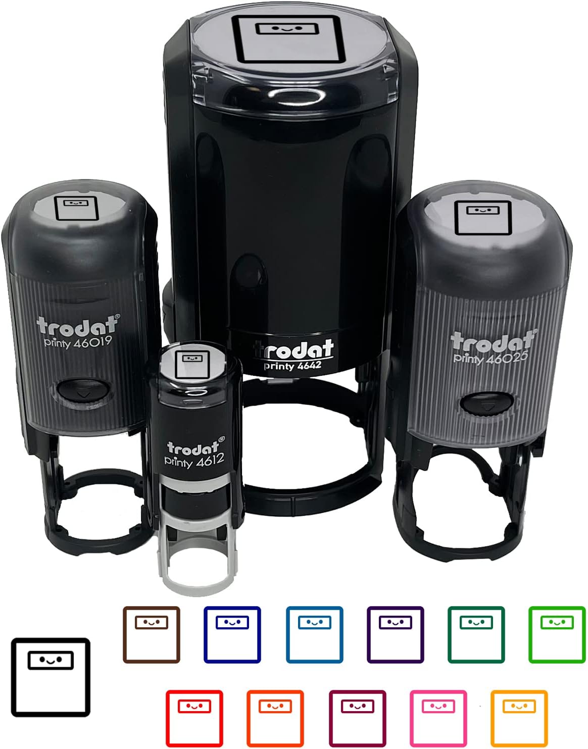 Happy Scale Weight Tracker SelfInking Rubber Stamp Ink