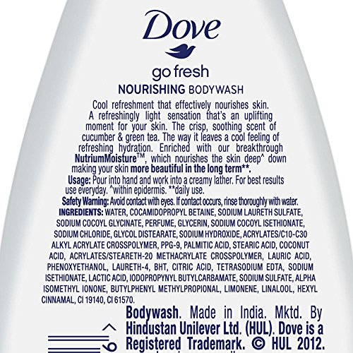 Image of Dove Go Fresh Nourishing Body Wash, 190 ml with (Free Loofah)