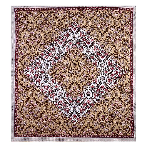 Image of Braise Premium 100% Pure Cotton | Double Bedsheet | King Size 100 x 108 inch with 2 Pillow Covers - GLRY02 (Brown)