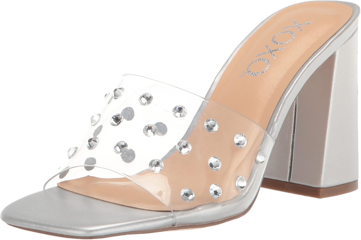 XOXO Women's RAZIA Pump, Clear, 8.5