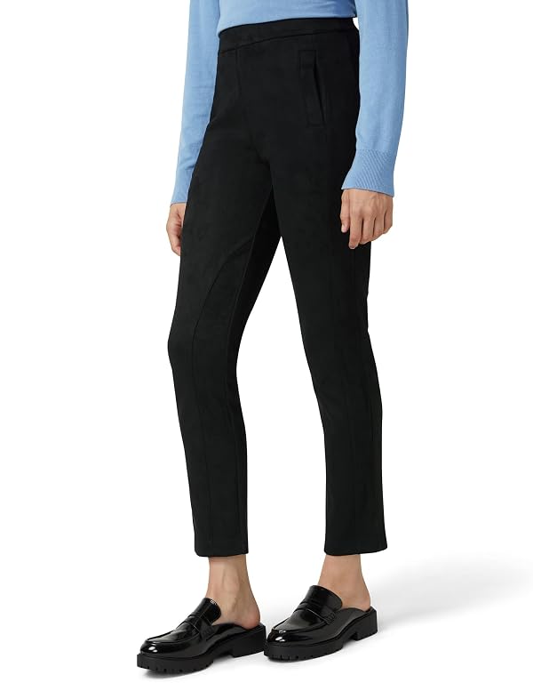 HUE Women's Suede Pull-On Pant, Black, Medium by HUE - Image 3