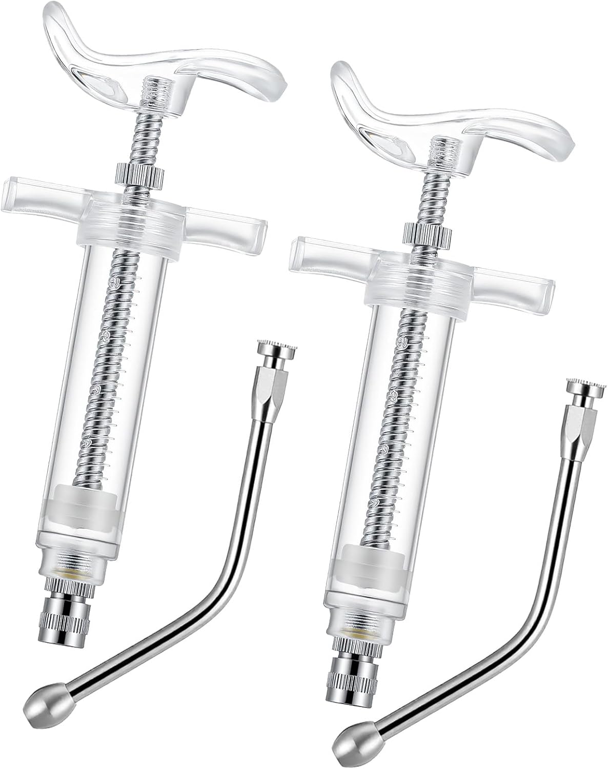 Threlaco 2 Pcs 500ml Large Drench Gun for Goats Large Dosage Feeding Gun Reusable Veterinary Medicine Syringe Continuous Dosing Feeding Dispenser for Goat Sheep Cattle Horse Livestock