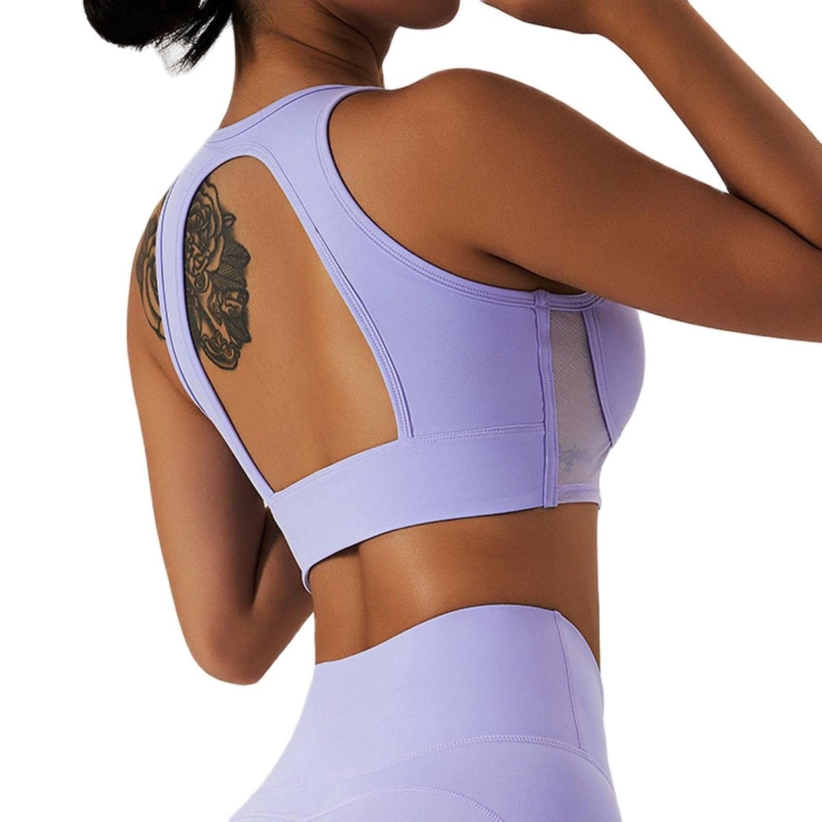 Biustonosz sportowy High Impact Mesh Oddychająca szybkoschnąca bielizna do jogi Push-up Elastyczny krótki Top Damska kamizelka fitness Running