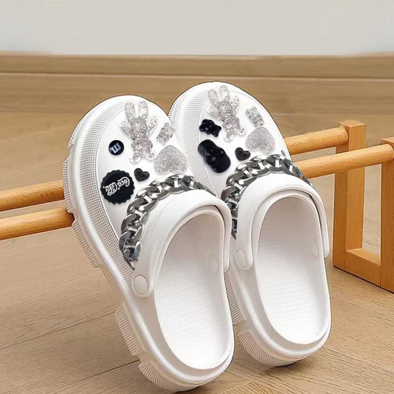Shoe Charms for Clog Sandals, Shoe Charms for Crocs Shoe, Shoe Decoration with Chains Accessories for Women and Girls3