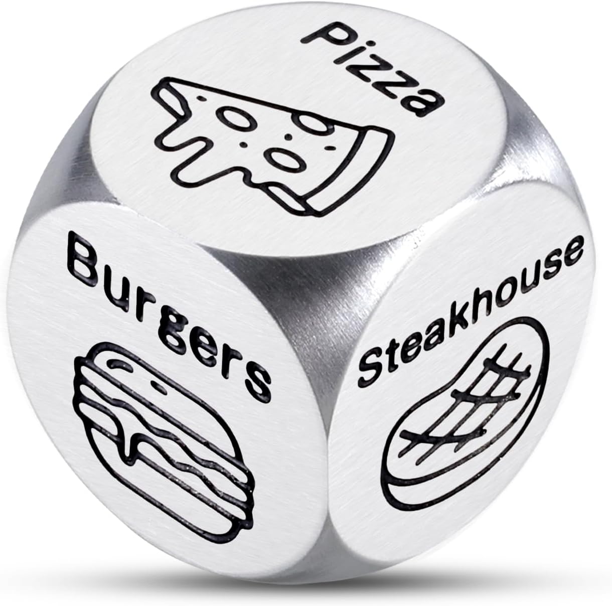 Easter Gift for Wife Her Dinner Dice Food Decision Dice Presents for Boyfriend Girlfriend Date Night Dice for Couples Birthday Wedding Anniversary Steel Gift for Husband Wife 5 Senses Gift