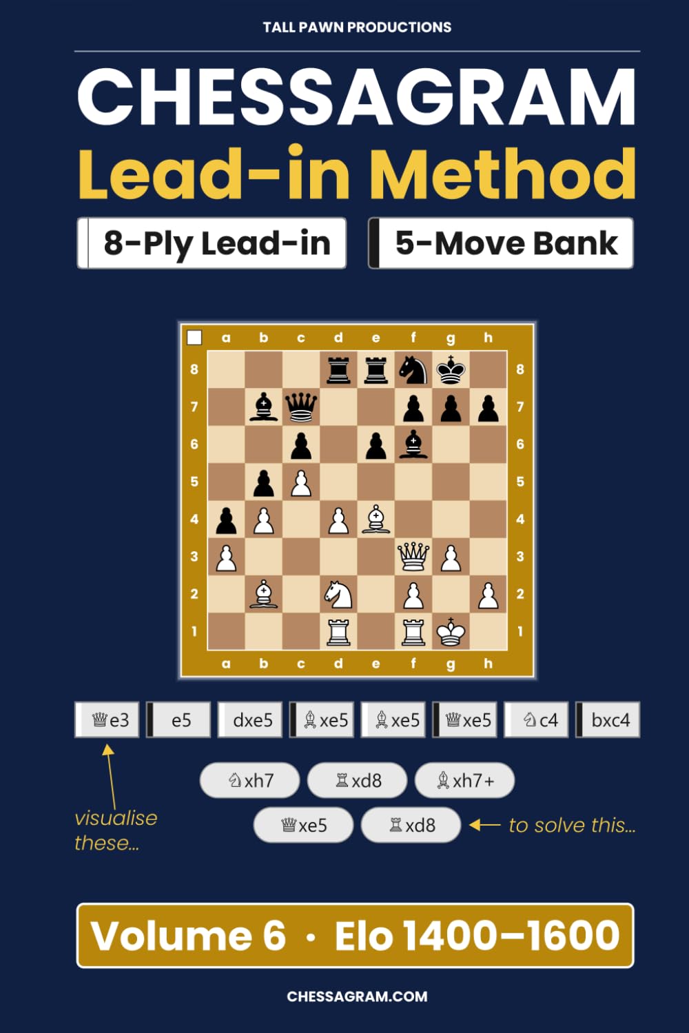 Chessagram Lead-in Method - Volume 6: Move Bank (Chessagram Lead-in Method - Move Bank - 5-Moves - White to Play)