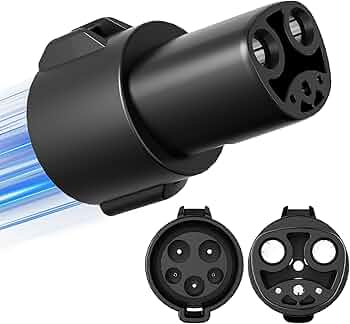 Sae J1772 Charger J1772 To EV Charger Adapter With Lock Ring - 80AMP/250V Fast Charging Compatible With Tesla Model S/3/X/Y - Compact Design Ev Charger Level 2 - View #5
