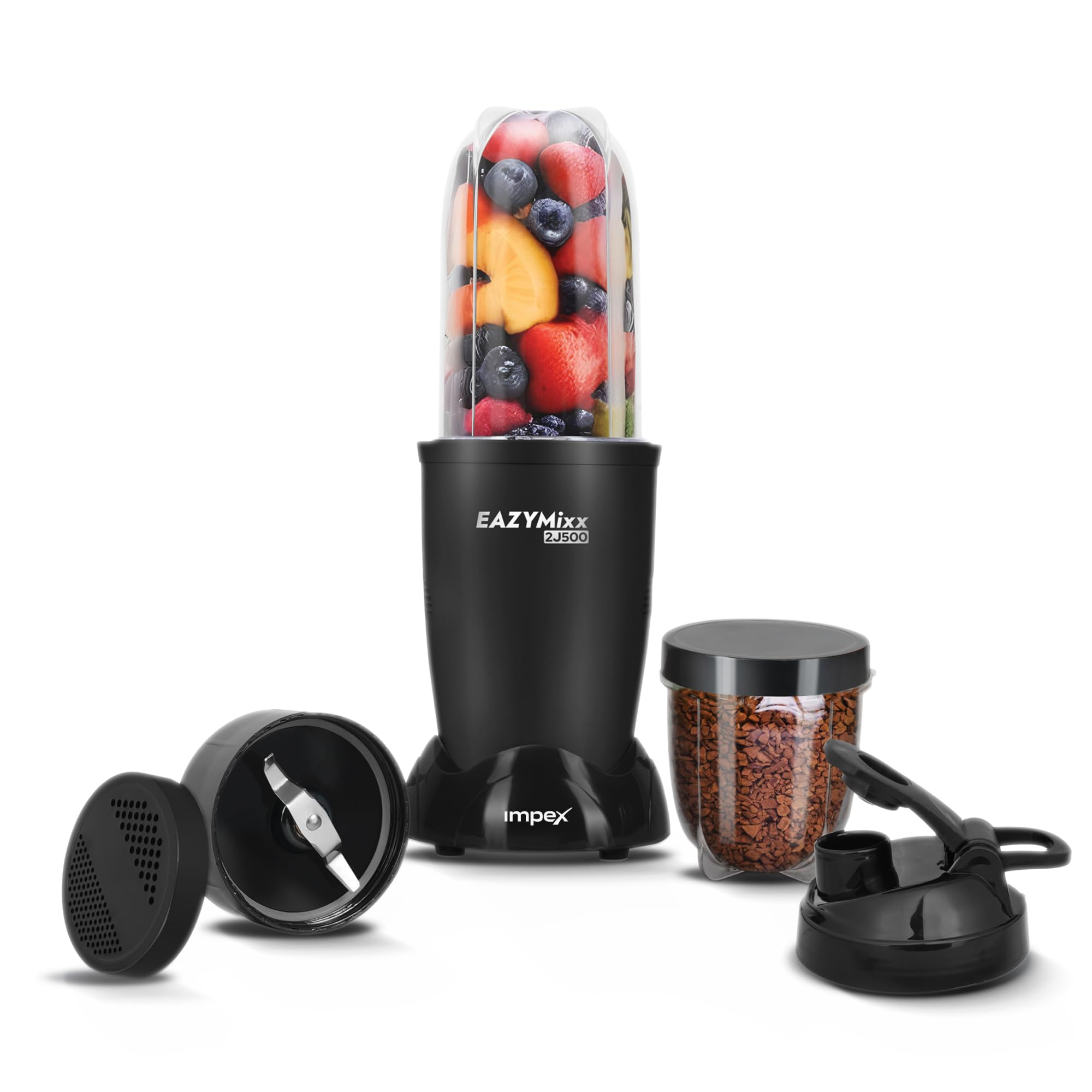 Impex Portable Blender For Smoothie and Juices With 500 Watts 22000 RPM Powerful Motor | Juicer Machine With 2 Jars | 100% Copper Motor | 2 Year Warranty (Black)-image-17