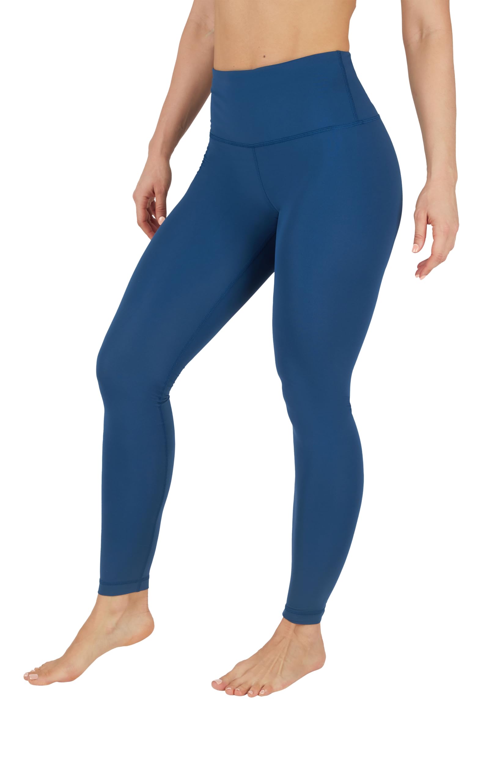Yogalicious High Waist Squat Proof Soft Printed Leggings for Women, Ocean Indigo, S