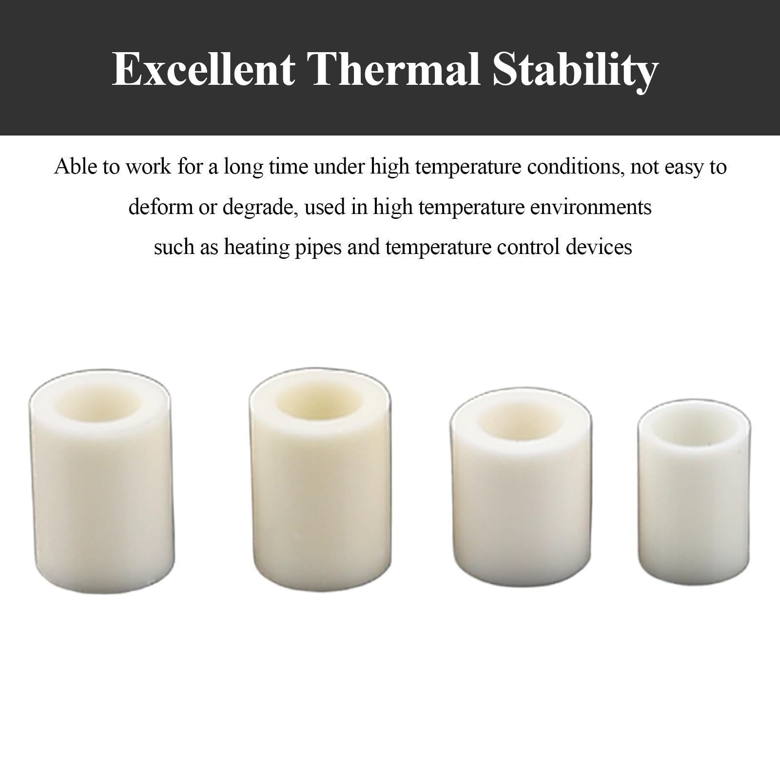 Tubo in ceramica di allumina al 95% da 10 pezzi 4x6mm Isolamento a foro singolo 10-30mm for progetti elettronici e scientifici(4x6x16mm)