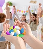 Vista 5 de PRAABDC 60 huevos de dinosaurio para incubar con día de San Valentín, huevos de dinosaurio con juguetes de dinosaurio en el interior, huevos