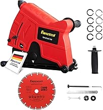 FANZTOOL Absaughaube Winkelschleifer 230 zum Trennen, Flex-Absaugung für Mauernutfräse, Passend für Verschiedene Profi-Winkelschleifer, mit Werkzeuglosverstellbare Schutzhaube, Trennscheiben-Ø 230 mm