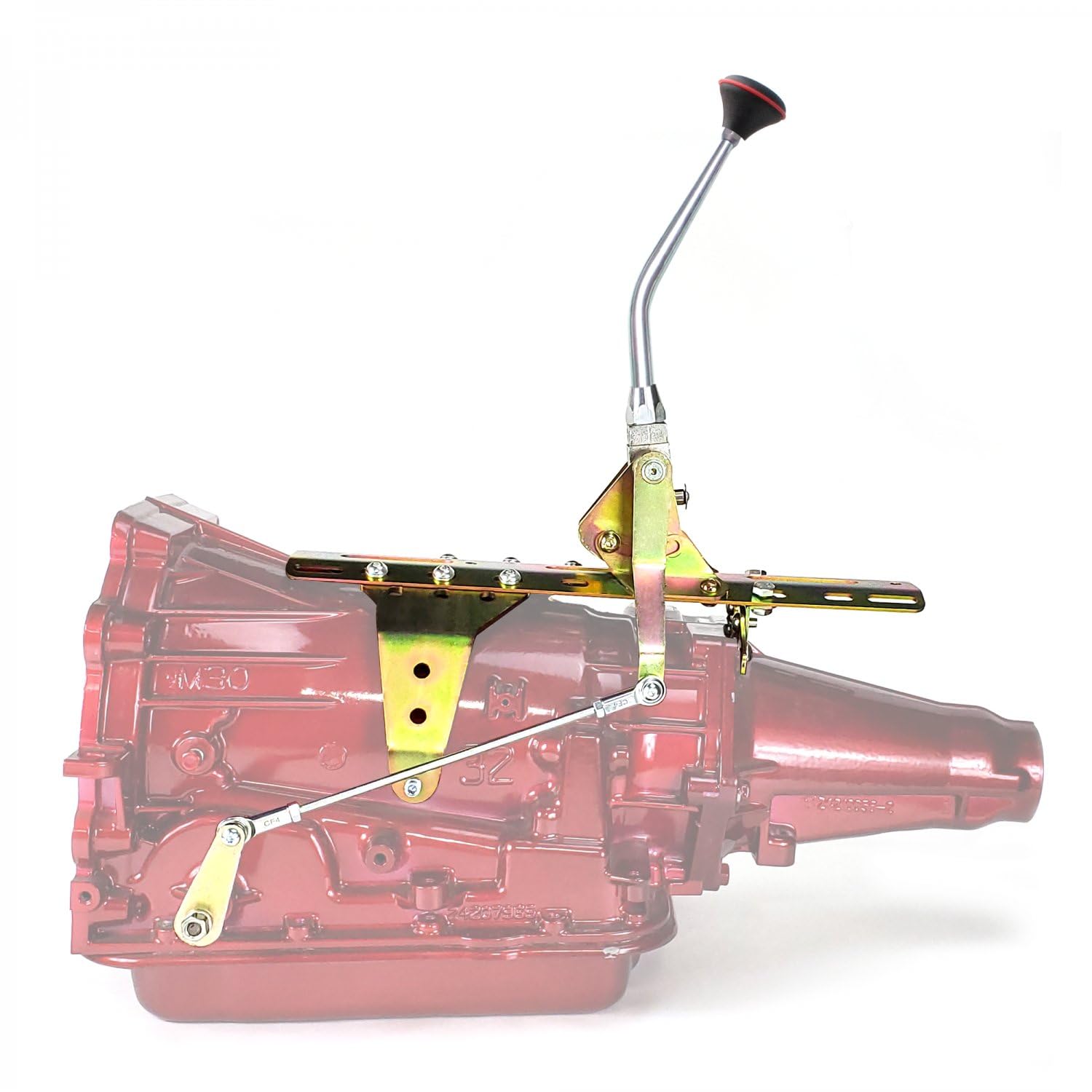 American Shifter Company ASCS1G510S1 GM 700 R4 Single Action Automatic Transmission Shifter Kit ~ 10 Single Bend Arm with Black Knob