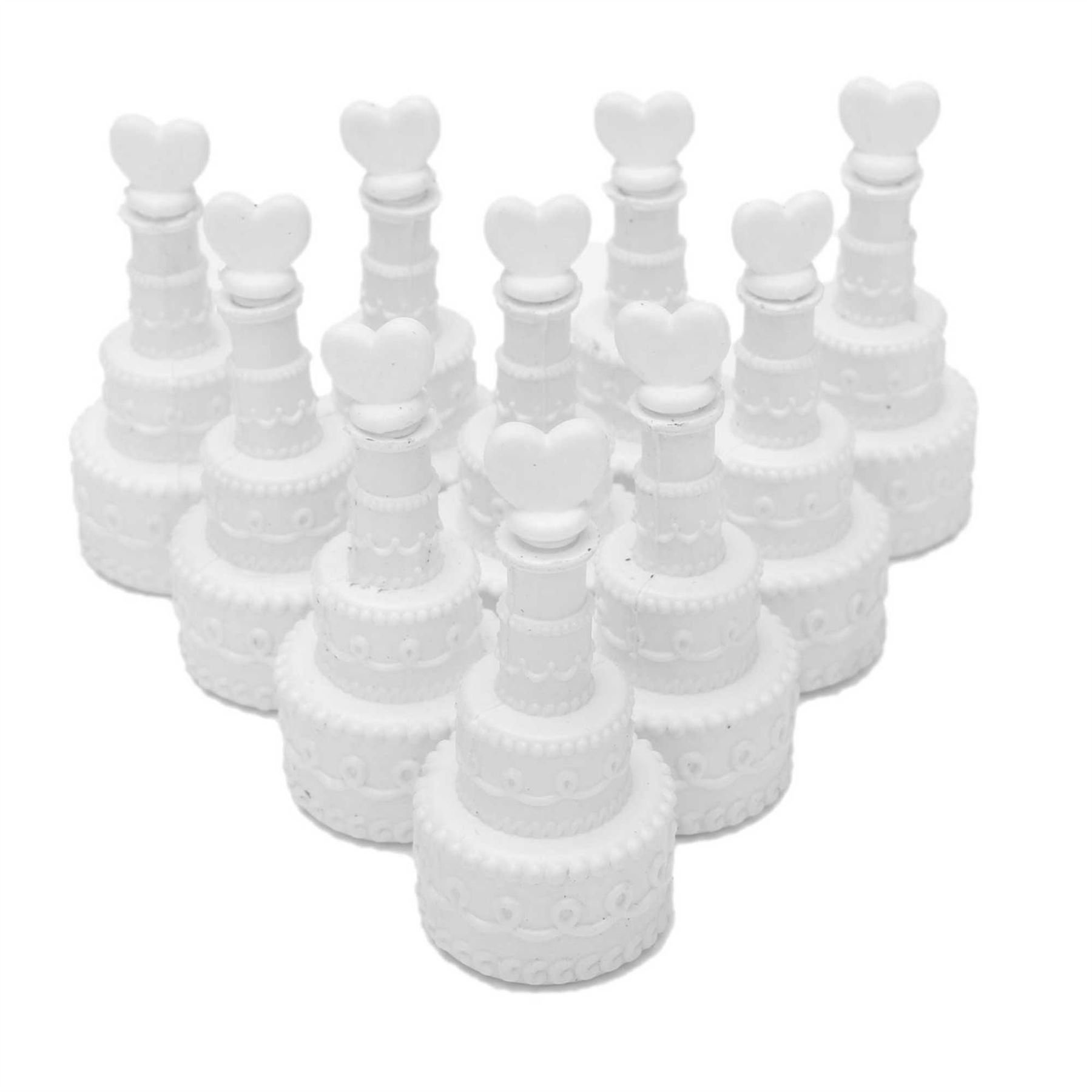 144 Wedding Cake Shape Bubble White Wand Favours Table Decoration Party Games Accessories Favours Toys Gifts - Image 3