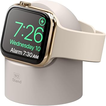 elago W2 Charger Stand Compatible with Apple Watch Series Ultra3/Ultra2/Ultra/11/10/9/8/7/6/5/4/3/2/1/SE3/SE2/SE1 49mm, 46mm, 45mm, 44mm, 42mm, 41mm, 40mm, 38mm