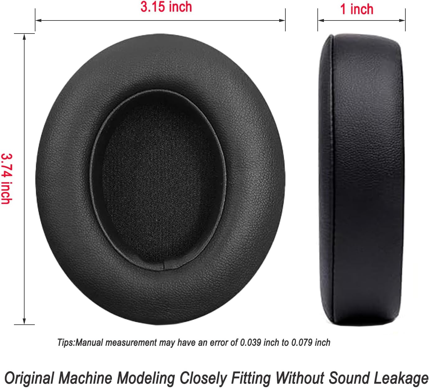 Replacement Ear Pads for Beats Studio 2 & Studio 3 Wired & Wireless Headphones Cushions withSoft Protein Leather, Noise Isolation Memory Foam(Titanium Grey) - Image 4