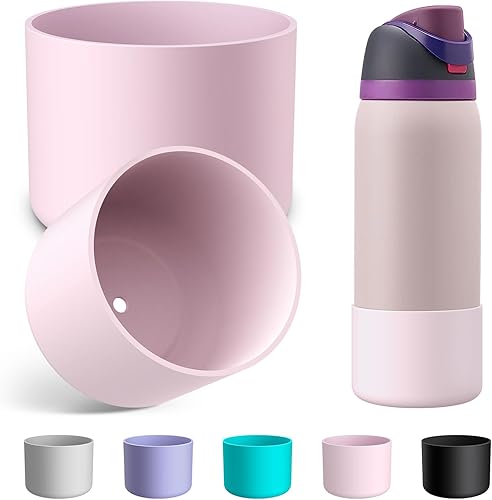 2 botas de silicona para botella de agua Owala de 24 onzas, 32 onzas, 40 onzas, funda protectora antideslizante para botellas de agua de acero