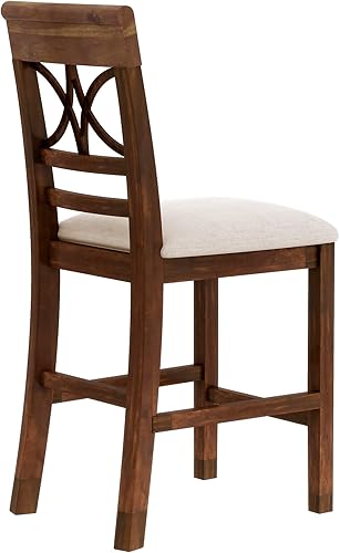 Miniatura 9 de Juego de mesa de comedor de madera de estilo rústico juego de mesa de comedor de 6 piezas con banco 4 sillas y estante de almacenamiento diseñado