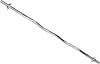 Fitvids Standard Threaded Curl Barbell Curl Bar with Collars, 48 inch, Chrome